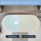 59" Glossy Acrylic Freestanding Tub