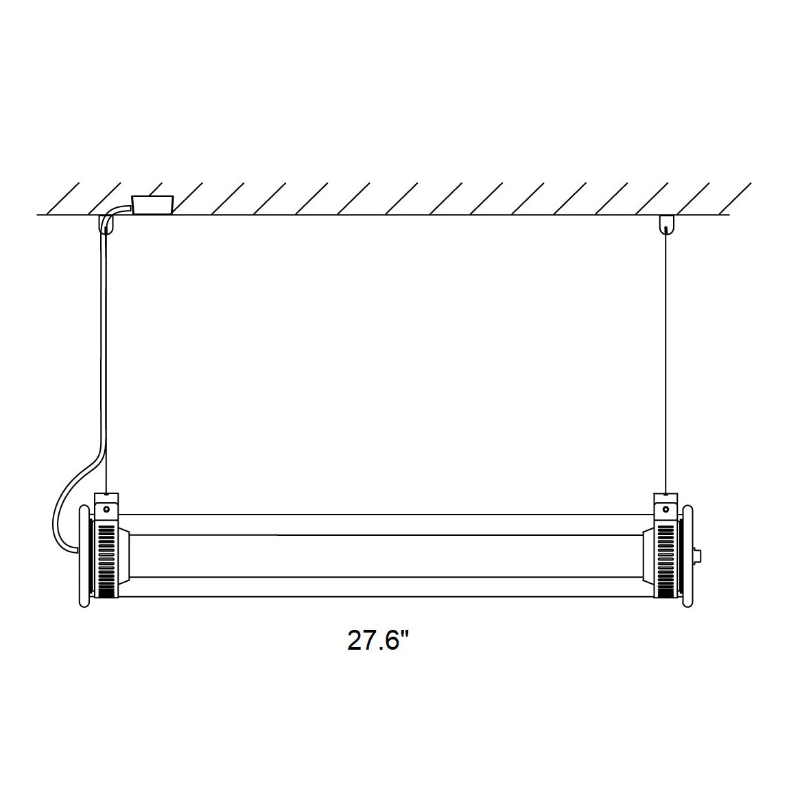 In The Tube 360 Horizontal Outdoor Pendant Light