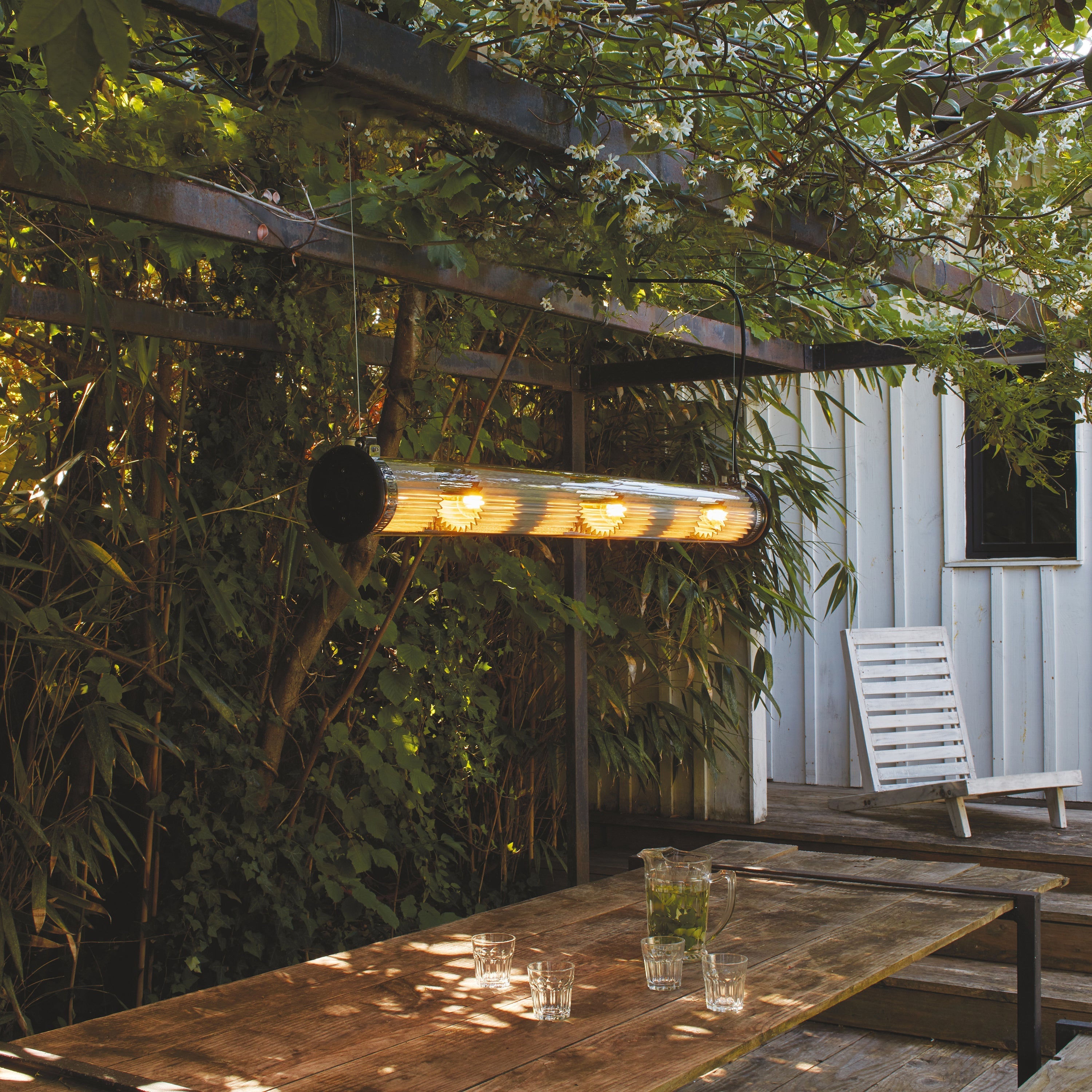In The Tube Horizontal Outdoor Pendant Light