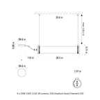 In The Tube Horizontal Outdoor Pendant Light