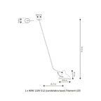 Mantis BS4 L Semi Flush Mount