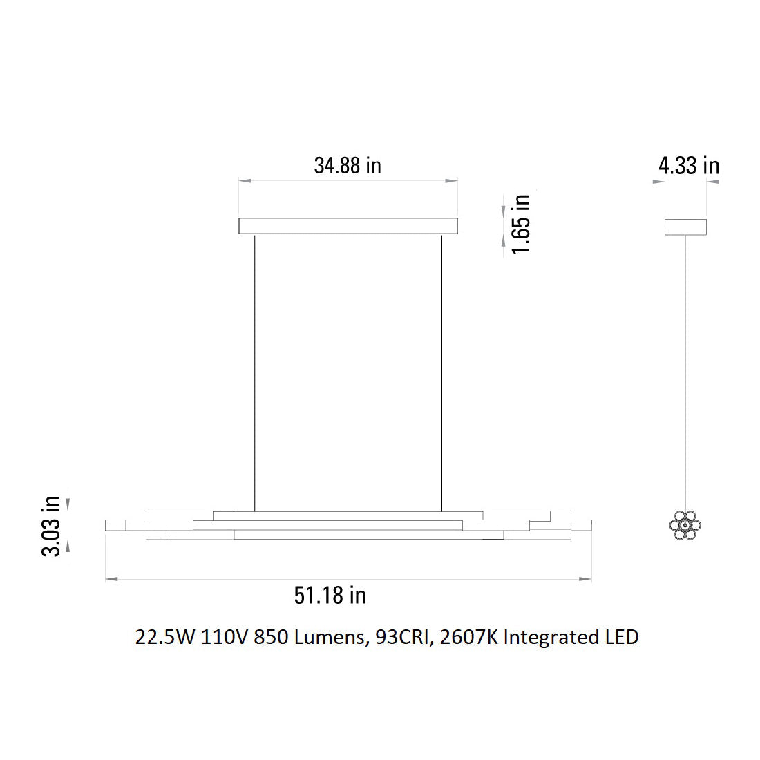 Org Horizontal Pendant Light