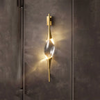 Decorative Clear Crystal Brass Wall Sconce