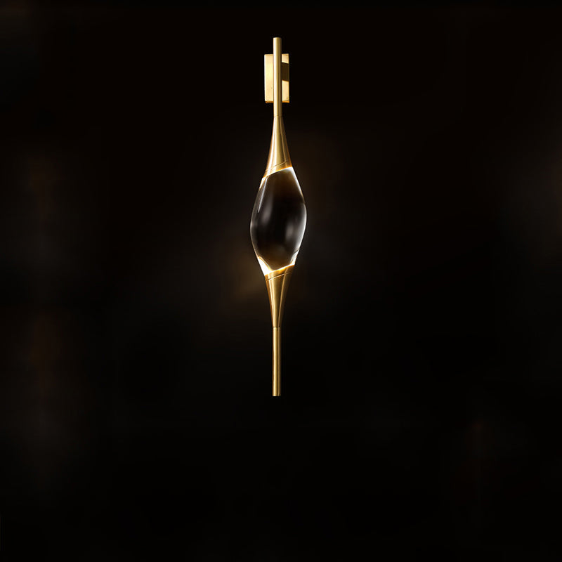 Decorative Clear Crystal Brass Wall Sconce