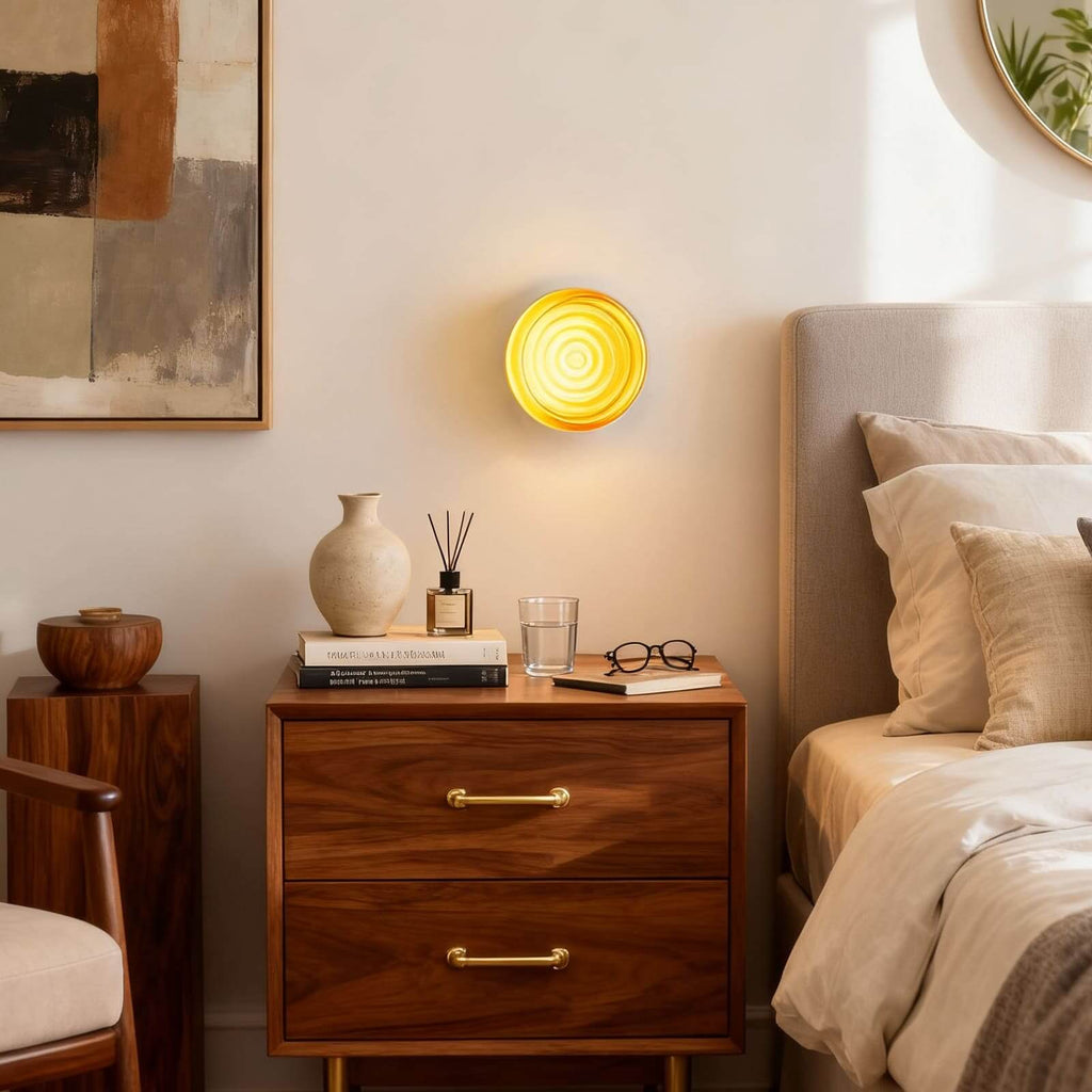 Dimple Glass Wall Sconce – Amber, Green, Smoke & White