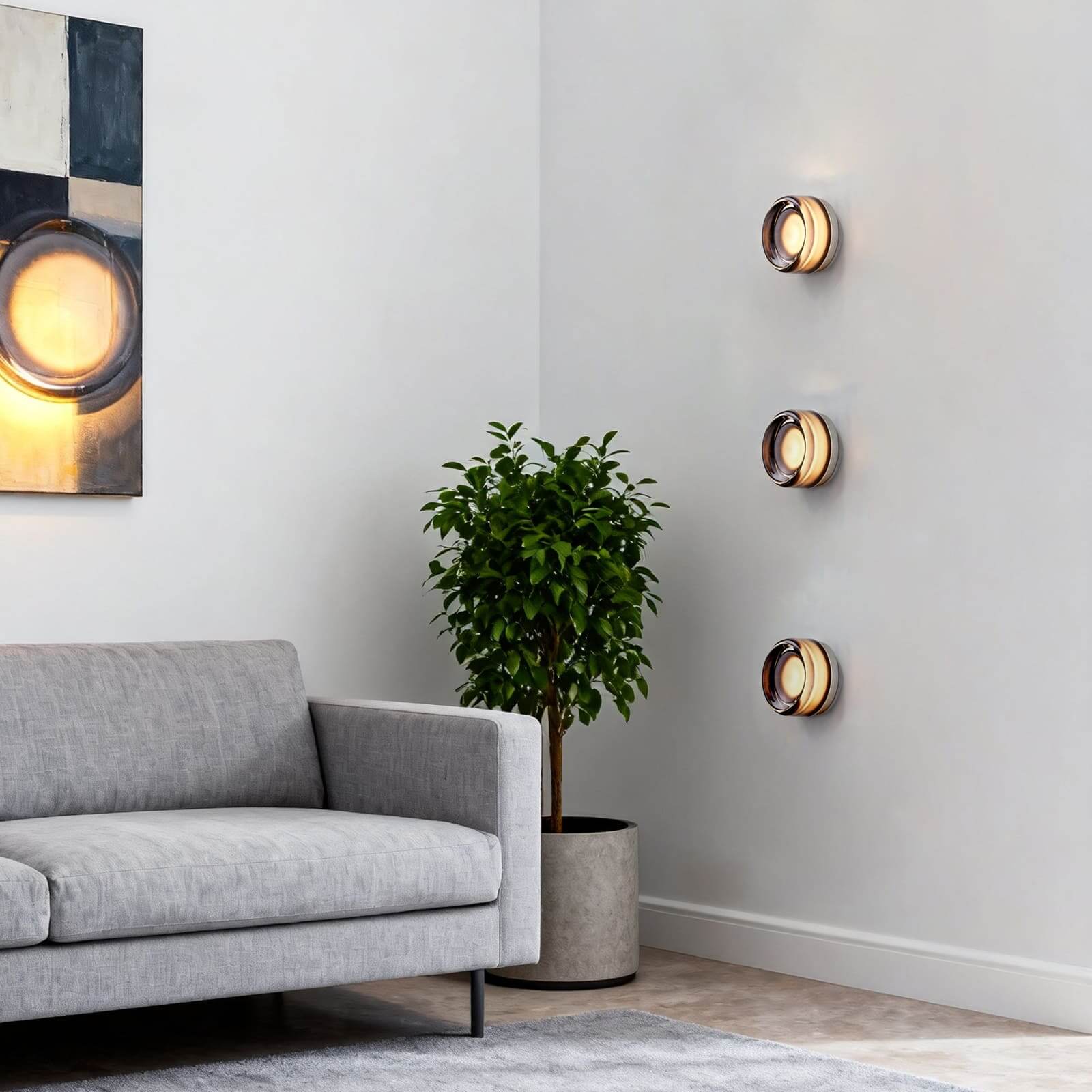 Dimple Glass Wall Sconce – Amber, Green, Smoke & White