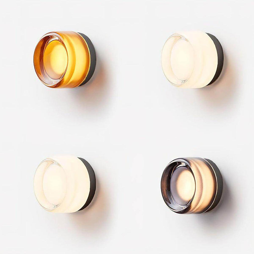 Dimple Glass Wall Sconce – Amber, Green, Smoke & White