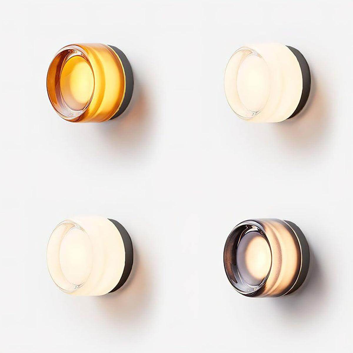 Dimple Glass Wall Sconce – Amber, Green, Smoke & White