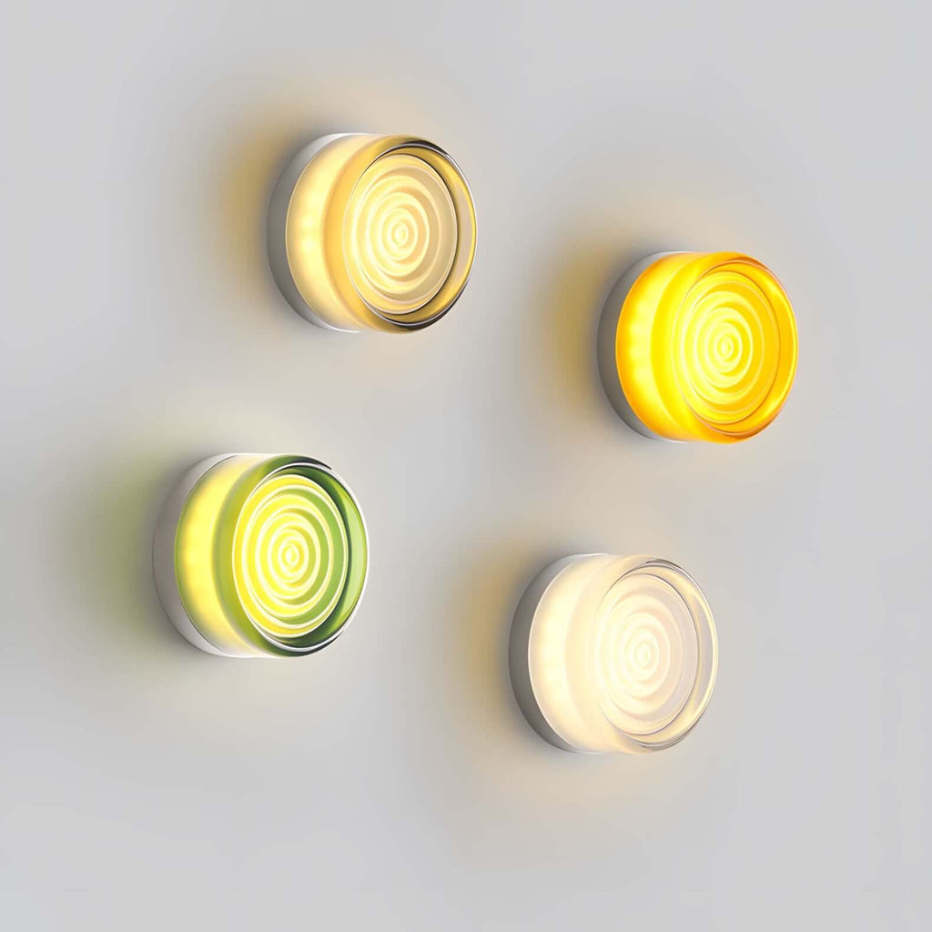 Dimple Glass Wall Sconce – Amber, Green, Smoke & White