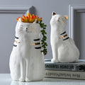 Ceramic Cat Vase Decor