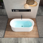 Gloss White Fluted Freestanding Bathtub