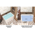 47" Acrylic Freestanding Bathtub ,Spacious rectangle Shape, Gloss White Finish, Chrome Overflow & Pop-Up Drain CUPC Certificate