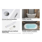 Gloss White Acrylic Freestanding Tub