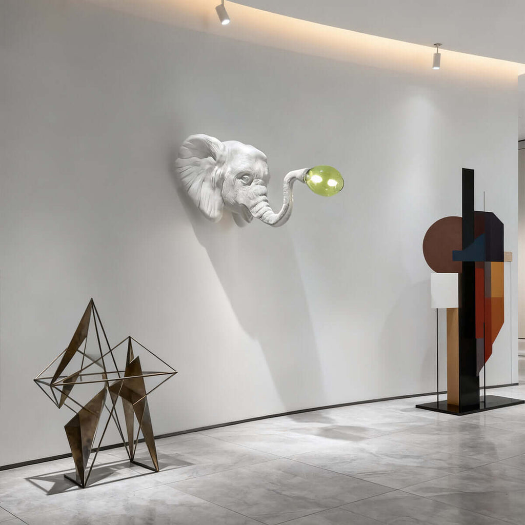 Elephant Sculpture Wall Lamp