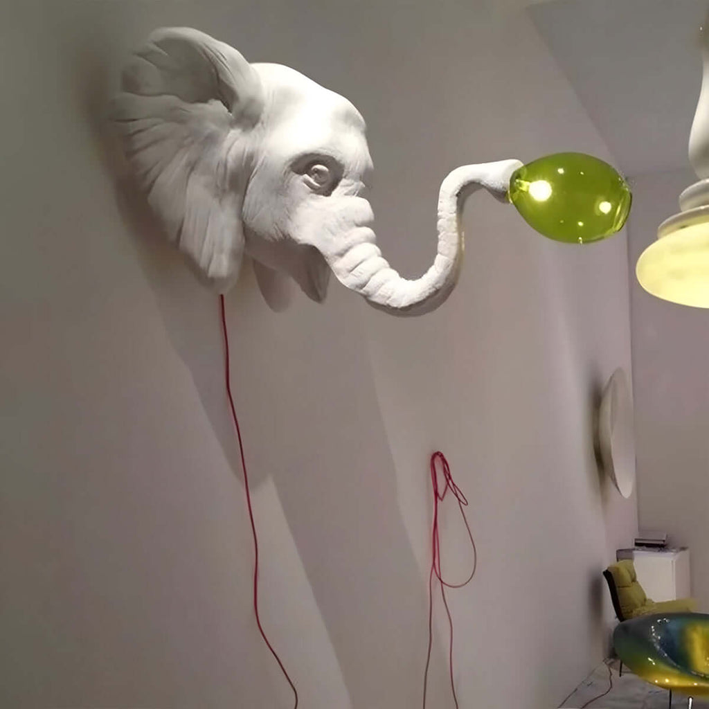 Elephant Sculpture Wall Lamp