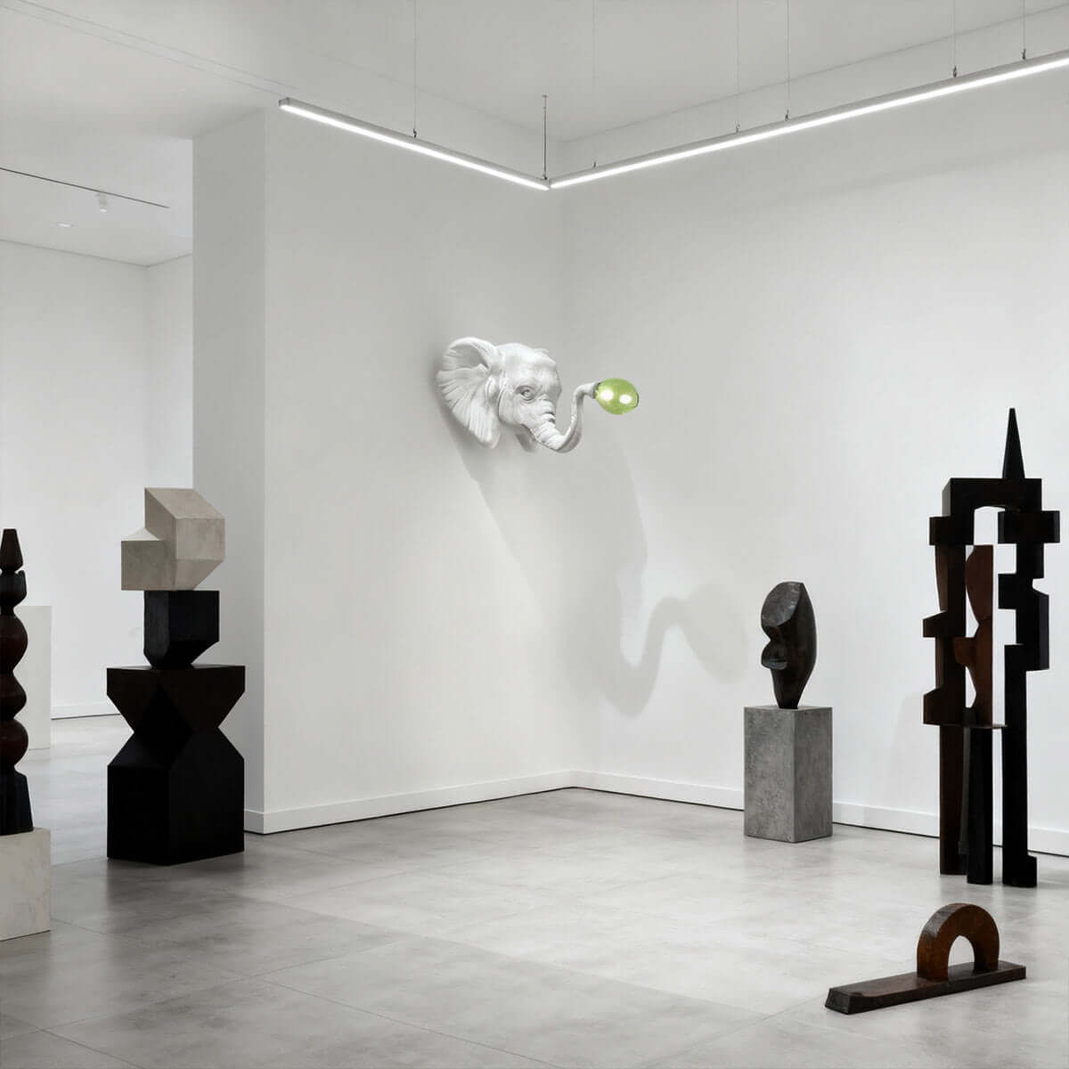 Elephant Sculpture Wall Lamp