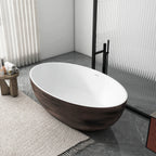 67 inch freestanding solid surface soaking bathtub for bathroom