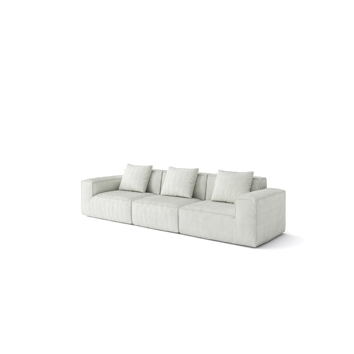 118-inch modular sofa can be converted into an oversized sofa bed  Free conversion sofa set flexible configuration, soft corduroy cloud velvet fabric