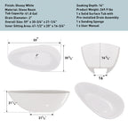 Luxury Stone Resin Soaking Tub