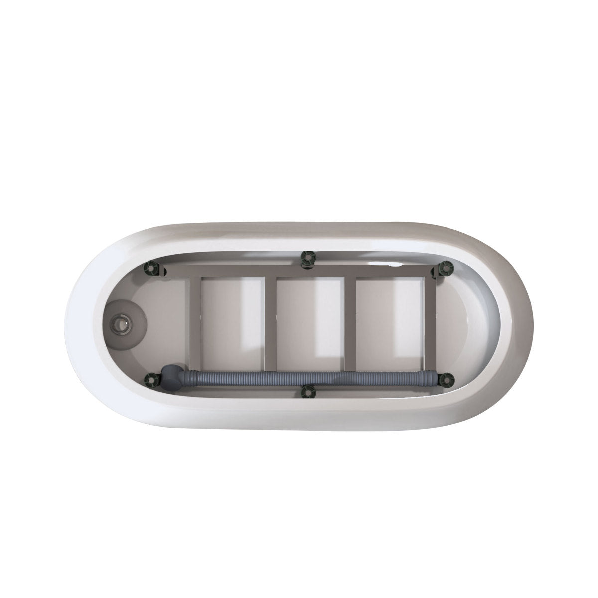 67"Special-shaped Freestanding Slipper Bathtub: Gloss White Finish, Chrome Overflow & Pop-Up Drain, cUPC Certified