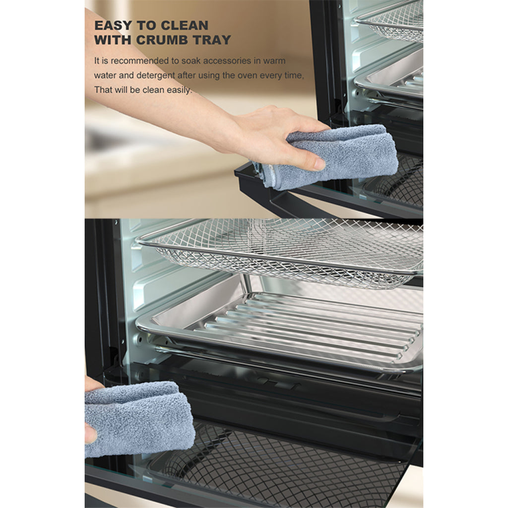 12.5 Quart 7-in-1 1500W Convection Toaster Oven Stainless Steel Black