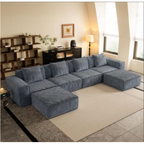 modular sofa can be converted into an oversized sofa bed Free conversion sofa set flexible configuration, soft corduroy cloud velvet fabric two person