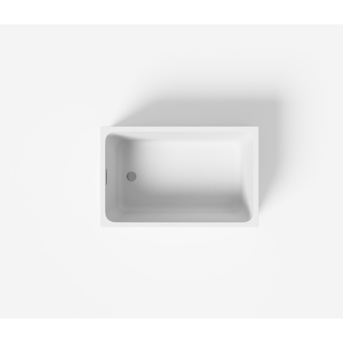 47" Acrylic Freestanding Bathtub ,Spacious rectangle Shape, Gloss White Finish, Chrome Overflow & Pop-Up Drain CUPC Certificate