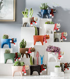 Animated Cat Ceramic Vase