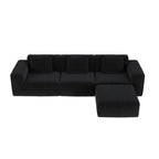 118" Modular Sofa, Convertible to Oversized Sofa Bed