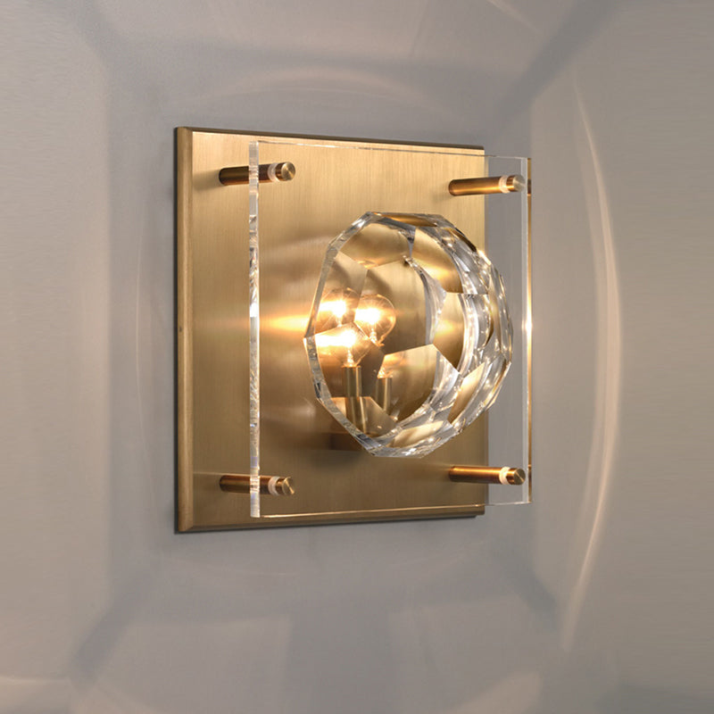 Faceted Crystal Wall Sconce