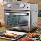 12.5 Quart 7-in-1 Stainless Steel Convection Toaster Oven 1500W 5 Pre-Set Menus Silver
