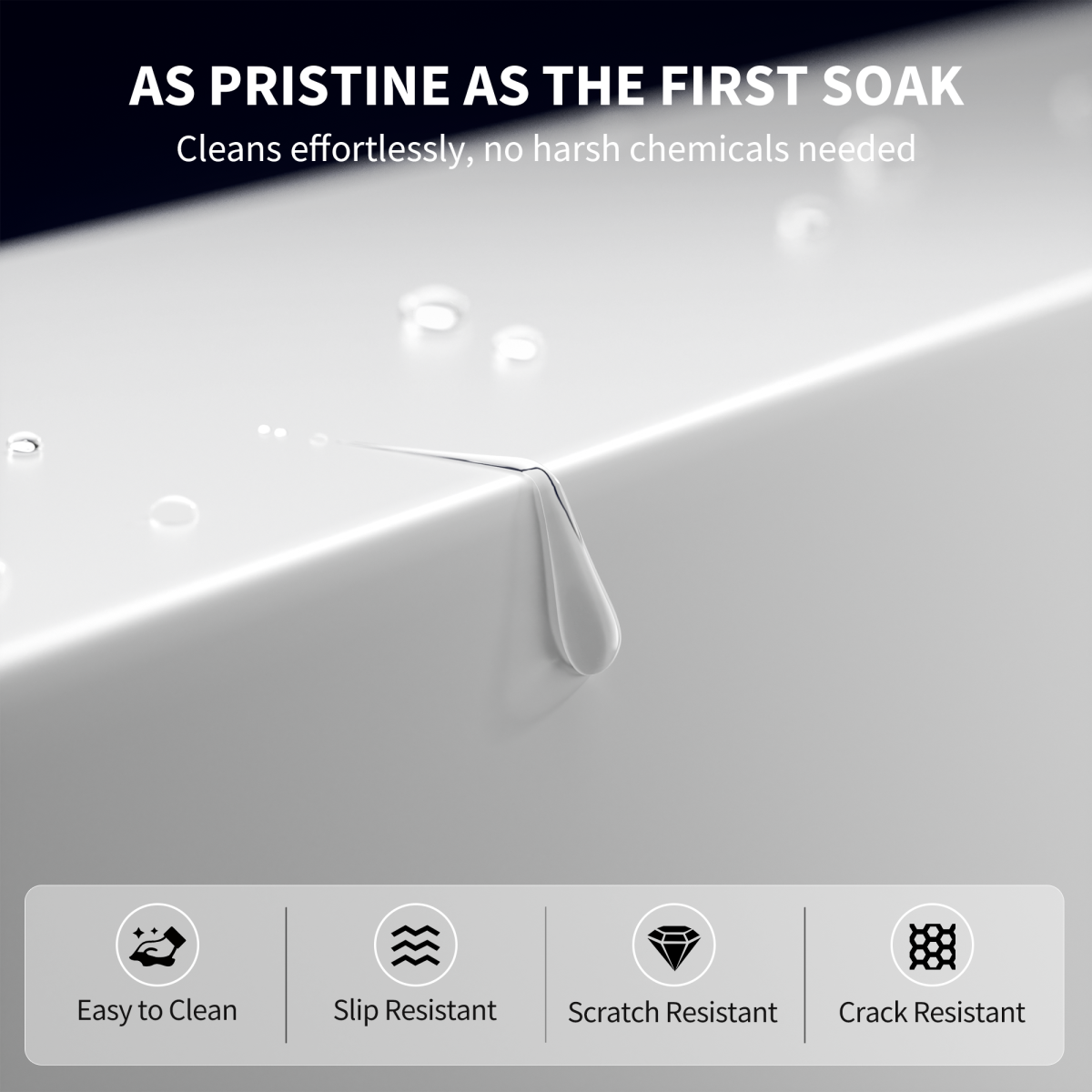 Luxury Stone Resin Soaking Tub