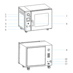 Vacuum Oven Lab Oven Laboratory Industrial Oven 110V 50/60Hz 850W 50L/1.9CF