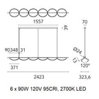 Almendra Linear Pendant Light
