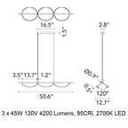 Almendra Linear Pendant Light