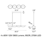 Almendra Linear Pendant Light