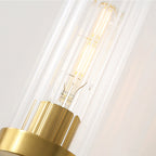 Fluted Glass Column Wall Sconce