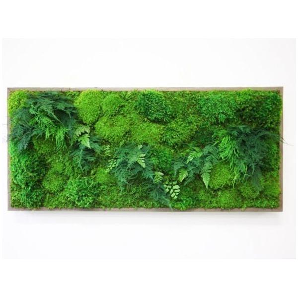High-Profile Moss & Ferns Plant Painting Handmade 40” x 18”