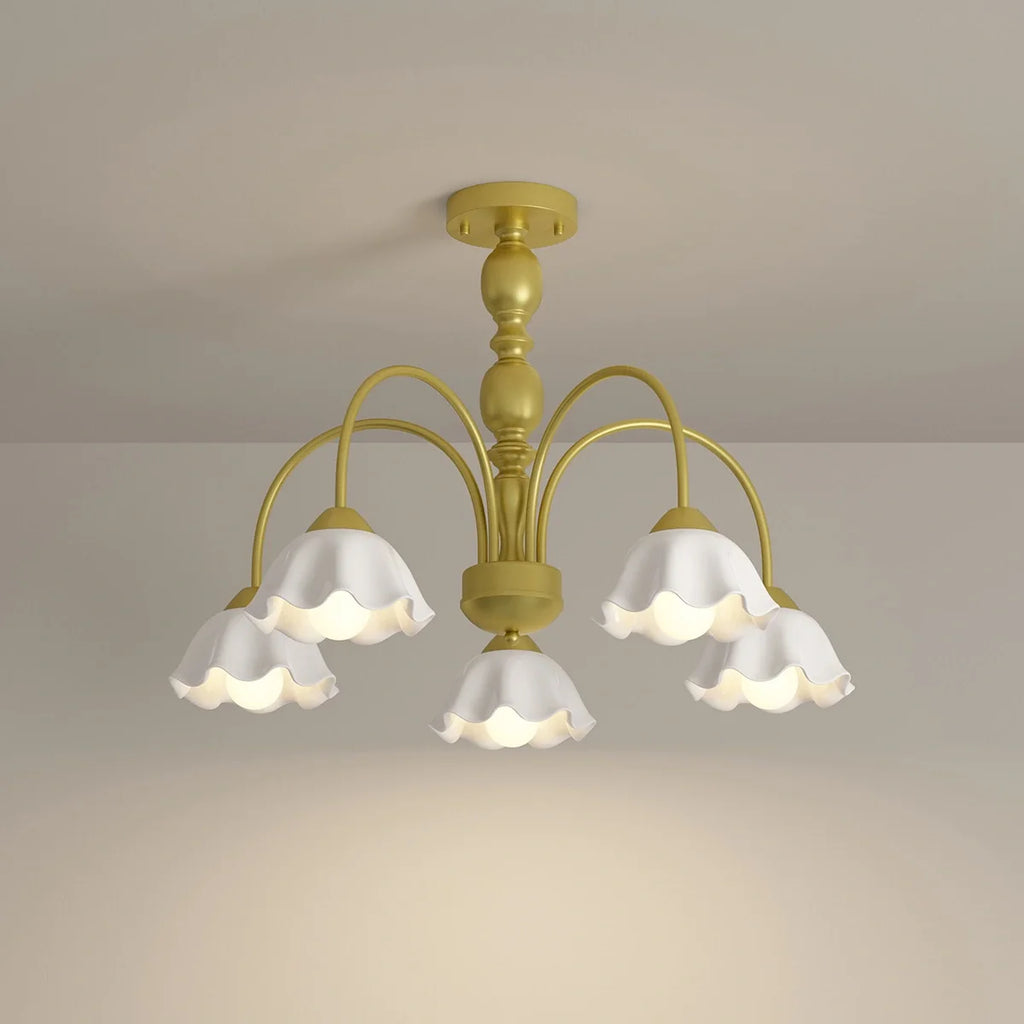 French Pastoral Style Flower Chandelier