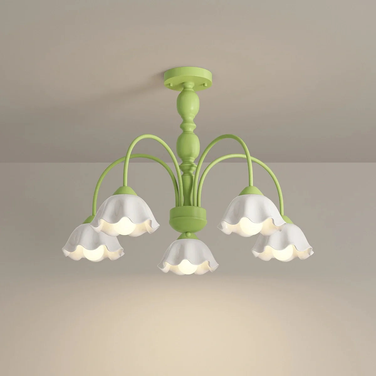 French Pastoral Style Flower Chandelier