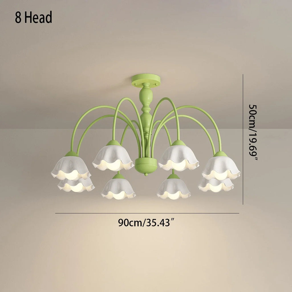 French Pastoral Style Flower Chandelier