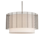 Downtown Mesh Pendant Light with Linen Shade