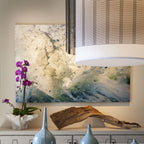 Downtown Mesh Pendant Light with Linen Shade