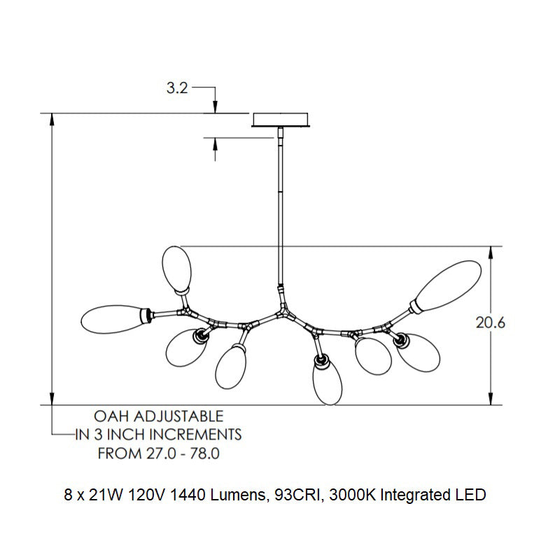 Fiori Modern Branch Pendant Light