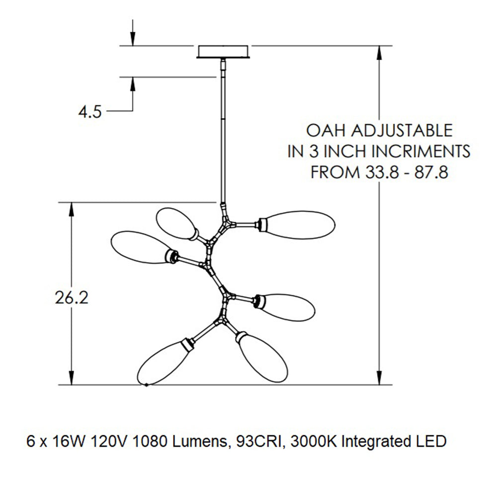 Fiori Modern Vine Pendant Light