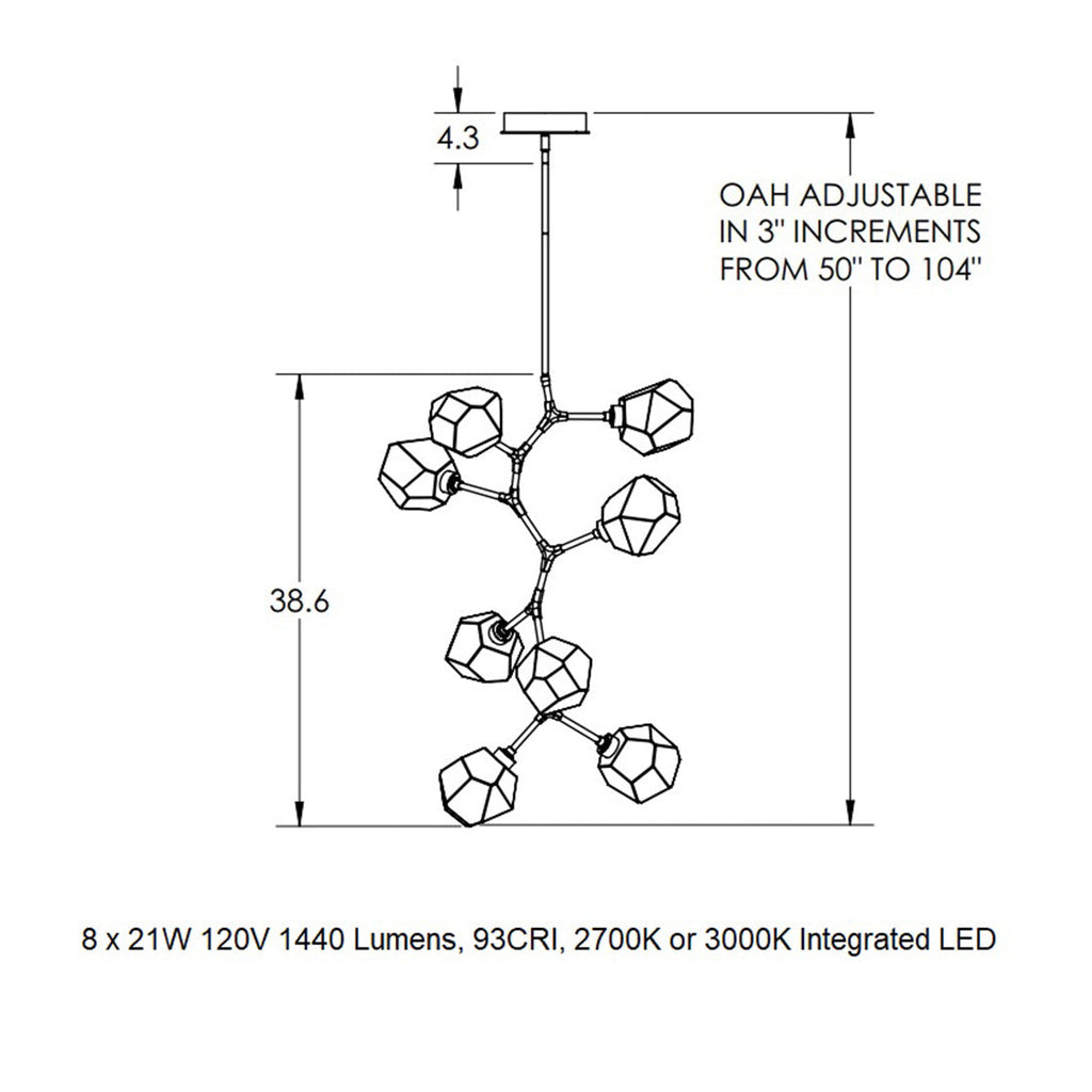 Gem Modern Vine 8-Light Pendant Light