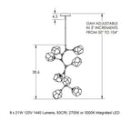 Gem Modern Vine 8-Light Pendant Light