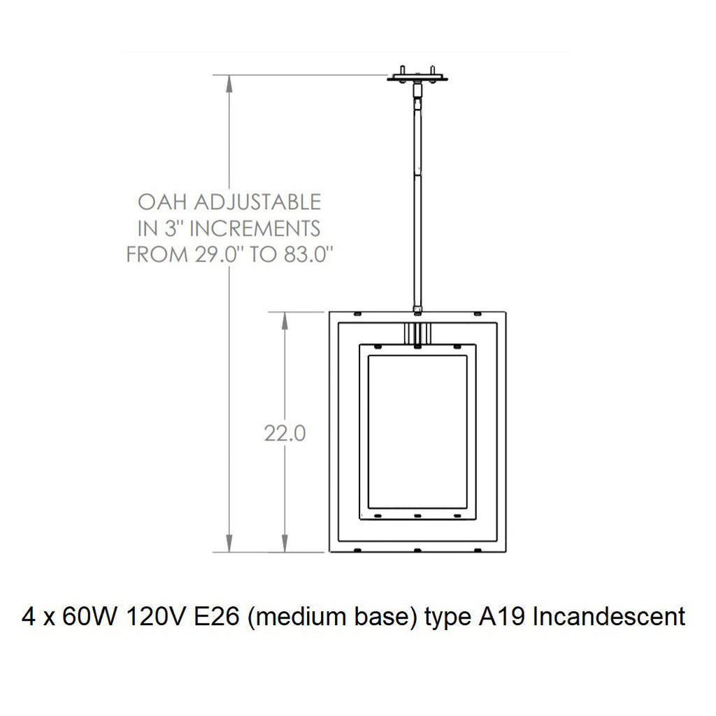 Outdoor Double Box Pendant Light