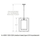 Outdoor Double Box Pendant Light