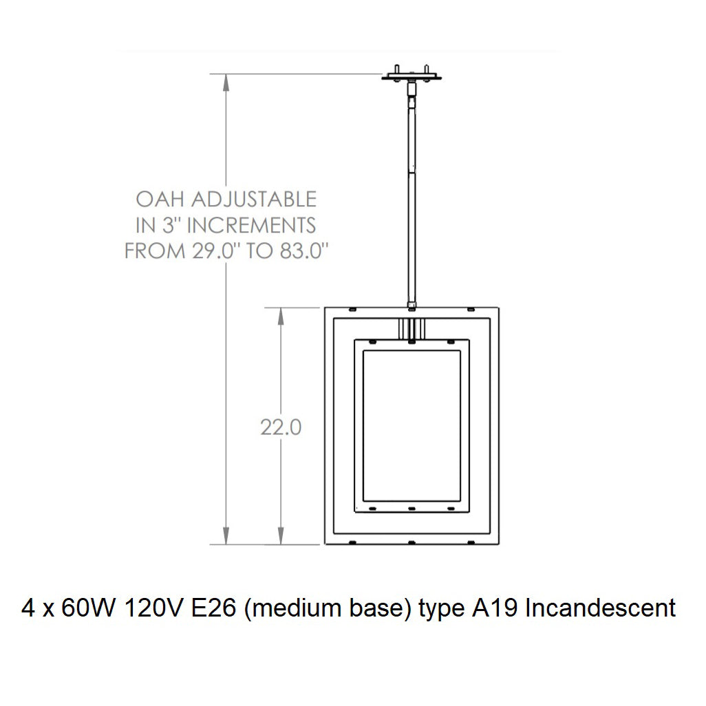 Outdoor Double Box Pendant Light